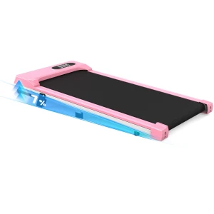 3 in 1 loopband - Loopband met 7% helling - Elektrische 2,5 pk loopband - 1-8 km/u verstelbaar - Oppervlak 38,5 x 94 cm - Roze