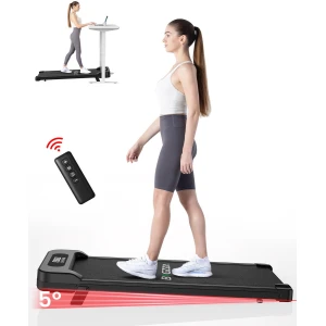 4-in-1 loopband - Loopband met 5% helling - 1-8 km/u instelbaar - LED-display - Oppervlak 39 x 94 cm - tot 130 kg - Zwart