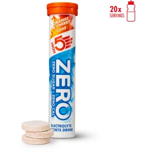 HIGH5 - ZERO Elektrolyten - Suikervrije Elektrolyten Bruistabletten - Caloriearm & Verfrissend - Sinaasappel & Kers Smaak - 1x20 Stuks - Voor Sport & Hydratatie