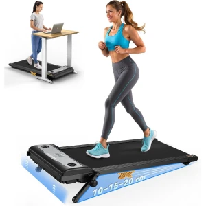 3-in-1 Loopband met Helling - Onder Bureau Wandelpad - 2,5 PK Motor - Tot 12% Helling - Met Afstandsbediening & LED-Display