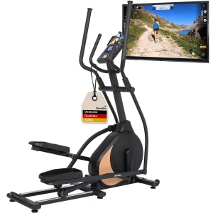 Skandika crosstrainer Carbon P18 - Elliptische trainer voor thuis, 32 weerstandsniveaus, 13 programma's, LCD-display, app-compatibel, tot 135 kg | Hometrainer, fitness, duurtraining