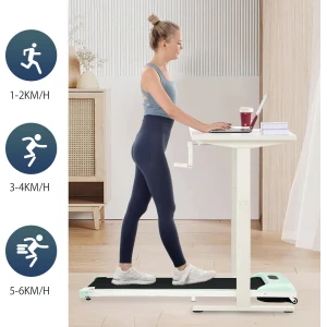 Zubaliya Groene Inklapbare Loopband - 2-in-1 Thuis Fitnessapparaat Met Bluetooth Speaker & LED Display - Snelheid 1-6 Km/u