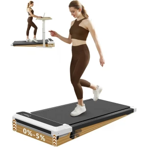 2-in-1 Loopband Onder Bureau met Helling voor Wandelen en Joggen