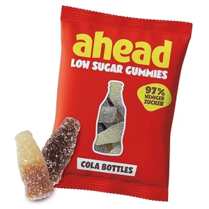 ahead Suikerarme Winegums Snoep - Doos 12/18x50g (600g/900g) - Low Sugar, Glutenvrij, Low Calorie, Zonder Palmolie - 0,7 g Suiker & Max 73 kcal
