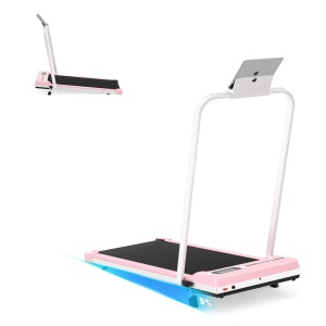 3 in 1 Opvouwbare loopband met 5% helling - Elektrische loopband - Wandelpad 1-8 km/u - 2,5 pk motor - met afstandsbediening - Roze