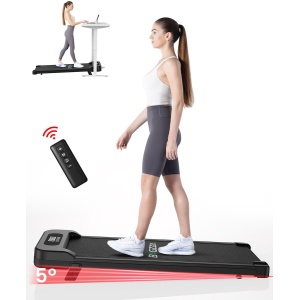 4-in-1 loopband - Loopband met 5% helling - 1-8 km/u instelbaar - LED-display - Oppervlak 39 x 94 cm - tot 130 kg - Zwart