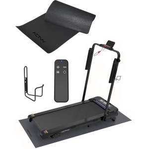 ACTYV Loopband Inklapbaar 1-12km/u met 6% Hellingsfunctie - Inclusief Smeerolie, Beschermmat - Hardloopband - Treadmill - Wandelband - Walking pad - Voor Thuis - Elektrisch - Opvouwbaar