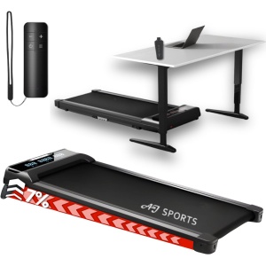 AJ-Sports Loopband met helling - Walking Pad - 1 tot 8 km/u - 7% Helling functie - Loopband inklapbaar - Hardloopband - Wandelband - Treadmill - Krachtige 1.0 PK Motor -8 Programma's - 99% Voorgemonteerd - De perfecte Loopband voor onder het Bureau