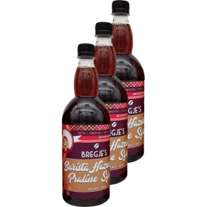 Afvallen met Bregje | Caloriearme Barista Syrup | Hazelnut Praline | 3 stuks | 3 x 1 liter