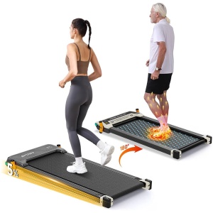 Akluer 520A-A dubbelzijdige loopband met Shiatsu-voetmassageapparaat, 2,5 pk stille motor, maximaal draagvermogen 150 kg, led-display en afstandsbediening