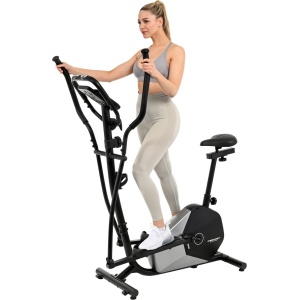 Christopeit Crosstrainer & Hometrainer 2in1 hybride CT 6, hartslagsensoren, tablethouder, 100 kg