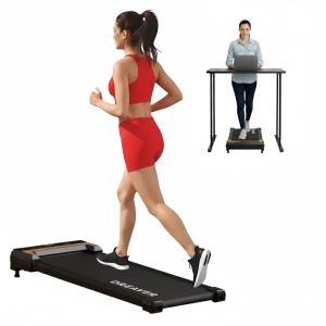 Dreaver 2-in-1 Loopband 1-6km/u met 7% Hellingsfunctie - Inclusief Beschermmat & E-book - Hardloopband - Treadmill - Wandelband - Walking pad - Voor Thuis - Elektrisch
