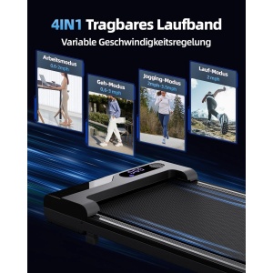 Elektrische Loopband - Ruimtebesparend & Draagbaar | Voor Wandelen en Hardlopen | 4 Snelheidsmodi | Afstandsbediening & LED-Display