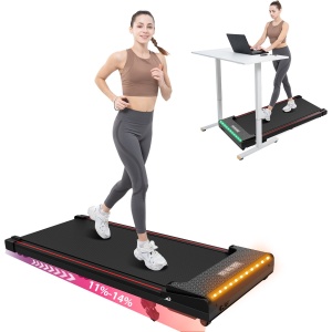 Elektrische ZX1P loopband met helling- ruimtebesparende loopband met helling- 2-in-1 looppad- LED-display- loopband onder bureau