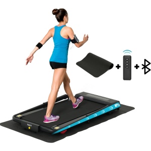 Favy Essential Loopband - Wandelband - Inklapbaar - Bluetooth & Speakers - Hellingsfunctie - 0-12 km/u - 12 Programma's - LED Display en Afstandsbediening - Inclusief Geluidsdempende Mat - Walking Pad - Zwart Carbon