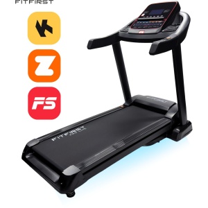 FitFirst® Ultra | Loopband tot 20 KM/H en 15% Hellingshoek | Met Trainingsapps en speakers | Makkelijk Inklapbaar En Verplaatsbaar | Geveerde Demping | Ingebouwde Bidonhouder | 12 Voorgeprogrammeerde Programma's