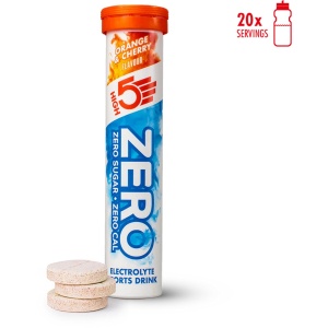 HIGH5 - ZERO Elektrolyten - Suikervrije Elektrolyten Bruistabletten - Caloriearm & Verfrissend - Sinaasappel & Kers Smaak - 1x20 Stuks - Voor Sport & Hydratatie