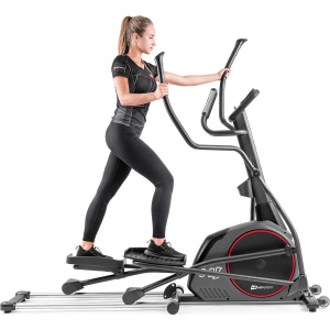 Hop-Sport crosstrainer HS-095CF - crosstrainer 30kg vliegwiel - crosstrainer gebruikersgewicht 135kg - grijs