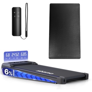 Loopband Inklapbaar en Electrisch Voordeelbundel - Opvouwbare Loopband met 6% Hellingfunctie - Walking pad voor Fitness of tijdens Thuis Werk - Stane