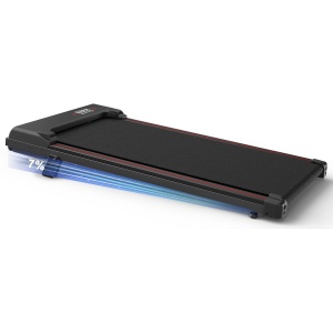 Loopband met 7% helling - 3-in-1 loopband bis 130 kg - 1-8 km/u instelbaar - Oppervlak 38,5 x 90 cm - Zwart