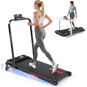 Loopband met 8% Helling - 2,25pk Motor - 1-12km/u Snelheidsbereik - Inklapbaar Loopband - 2-in-1 Walking Pad - met Afstandsbediening - Veiligheidssleutel - Tablet-/telefoonhouder.