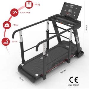 Loopband met steunstangen - 14km/u - MED-740 - MEDLINE