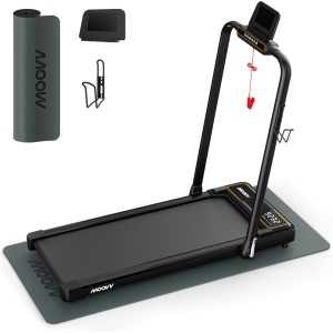 Moovv SmartStep Pro v3 - Loopband Inklapbaar 1-12km/u - Met Accessoires - Walking Pad - Inklapbare Treadmill - Opvouwbare Wandelband Elektrisch - Fitness voor Thuis