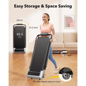 NaevaMi Loopband Inklapbaar - Loopband Met Hellingfunctie - Loopbanden Voor Thuis - Wandelband - Fitness - Loopband Inklapbaar Electrisch - 12km/u - 7% Helling - 40 cm Extra Brede Riem