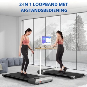 Novendo Goods - 2-in-1 Loopband met LCD display - 140 KG Belastbaar - Wandelpad & hardloopband voor thuis - Stille motor, compact opvouwbaar fitnessapparaat voor dagelijks gebruik