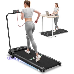 Opvouwbare loopband - 4-in-1 loopband met 7% helling - Walking Pad 1-8 km/u instelbaar - LCD-display - Oppervlak 39 x 94 cm - Motor 2,5 HP - max. 130 kg - Zwart