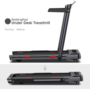 Oyeet Hardloopband - Loopband voor thuis - Inklapbaar - Treadmill - Hardloopsnelheid 14 km/u - Max. 130kg - Bluetooth - LED -