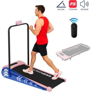 PH Fitness Loopband 8 km/h - Incline & Handmatige Helling - Pink / Roze - Walking Pad - Loopband voor Thuis - Loopband Fitness Opvouwbaar A1F