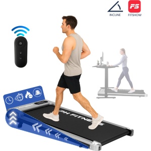 PH Fitness Loopband - 8 km/u - Incline & Handmatige Helling - Opvouwbaar / Inklapbaar - B1S - Gray / Grijs - Fitshow App - Walking Pad - Loopband voor Thuis - Loopband Fitness