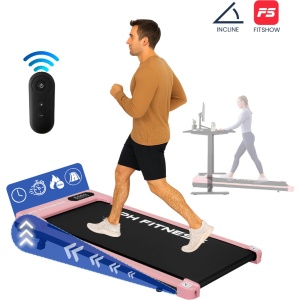 PH Fitness Loopband - 8 km/u - Incline & Handmatige Helling - Opvouwbaar / Inklapbaar - CR-B1S - Pink / Roze - Fitshow App - Walking Pad - Loopband voor Thuis - Loopband Fitness