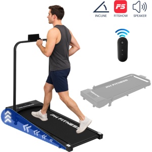 PH Fitness Loopband - Incline & Handmatige Helling - Black / Zwart - Walking Pad - Loopband voor Thuis - Loopband Fitness - A1F