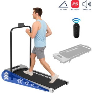 PH Fitness Loopband - Incline & Handmatige Helling - Gray / Grijs - Walking Pad - Loopband voor Thuis - Loopband Fitness - Opvouwbaar CR-A1F
