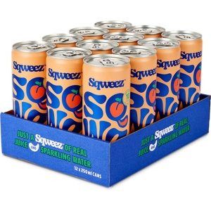 Sqweez | Low Calorie Drink | White Peach | 12 Stuks | 12 x 250 ml