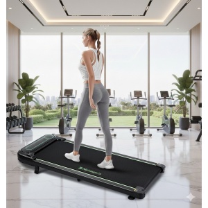 Treadmill Compact 3-in-1 Walking Pad Klapbaar - 6 km/h, Handmatige Hellingshoek 0-4%, LED-Display met Afstandsbediening, Antislip Schokabsorberend Loopvlak, Draagbare Loopband voor Thuis en Kantoor - Altameubel