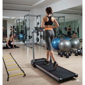 Treadmill F2800 Pro Fold Smart Walking Pad - Elektrische Inklapbare Loopband - 2.5 PK Motor - 1-10 km/u - 12 Programma's - Stil & Compact - LCD Display - Fitness, Wandelen & Afvallen - Zwart - Altameubel