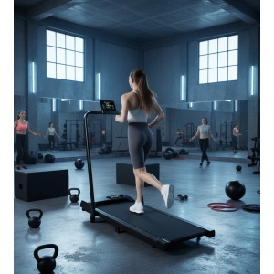 Treadmill Walking Pad met Helling & Afstandsbediening - 8 km/u Loopband voor Thuis & Kantoor - Inklapbaar Looppad tot 120 kg - Compact, Stil & Schokabsorberend - LED-Display - Altameubel