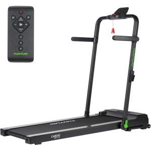 Tunturi Cardio Fit T10 Loopband - Wandelband inklapbaar - Ultra platte walking pad met bluetooth - Hardloopband met 7 trainingsprogramma's - 1.0 to 12 km/u - EU veiligheid gecertificeerd