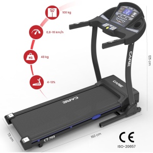Verbonden loopband - 16km/u - CARE - CT-705-3 - KINOMAP