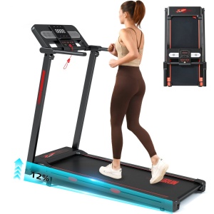 Y-RAIN Elektrische Loopband 3,0 pk Motor - Met 12% Helling functie - 1-14km/u Snelheidsbereik - 150 KG Draagvermogen - 12 programma's - Bluetooth