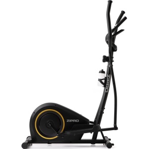 ZIPRO Burn Gold Magnetische Crosstrainer, Hartslagsensoren, Gemakkelijk te transporteren, Antislippedalen, Flessenhouder, Homegym, Stabiele structuur, Max. gebruikersgewicht 120 kg, zwart en goud