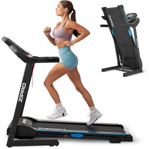 ZIPRO® Tekno Elektrische Loopband 1-14 km/h - Wandelband- Inklapbaar - 3 Hellingsniveaus - 12 Programma's - Cardiotraining - LCD-display - Eenvoudig opvouwen naar een verticale positie - Nauwkeurige gegevensmeting - Ingebouwde luidsprekers