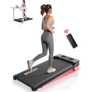 BIGZZIA Loopband draagbaar met 5% helling - 4-in-1 Walkingpad Elektrisch - loopkussen 1-8 km/u instelbaar - Motor 2,5 pk - met afstandsbediening en LED-display - loopvlak 39 x 94 cm - Zwart