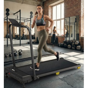 Loopband met Helling & HIIT - Opvouwbare Walking Pad 1-10 km/u - Onder Bureau Loopband - 2,5 PK Motor - Stil & Schokdempend - Inclusief Afstandsbediening - Zwart - Designbest