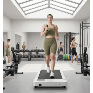 Loopband voor Thuis 3-in-1 met 5% Helling - Ultra Stille Walking Pad Onder Bureau - 6 km/u - Met Afstandsbediening & App - Wit - Designbest