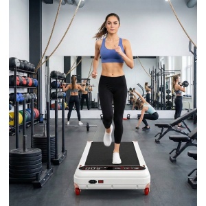 Loopband voor Thuis & Kantoor - Walking Pad 9/12/16 km/h, 3-traps Hellingshoek, Stil, LED Display, Bluetooth & Draadloze Afstandsbediening, Draagbaar, 120-140 kg Belastbaar - X7 3.0PS Wit Designbest