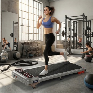 Loopband voor Thuis & Kantoor - Walking Pad 9/12/16 km/h, 9% Hellingshoek, LED Display, Bluetooth App, Stil & Draagbaar, 120-140 kg Belastbaarheid, Fitness Tracker, Snelheid 1-11 km/h - X7 3.0PS Designbest